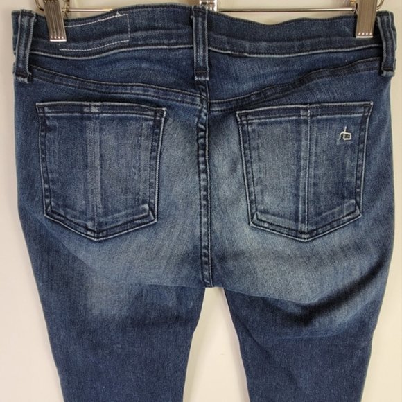 Rag & Bone Exposed Zipper Mid-rise Skinny Jeans Ankle Zip 27 - Picture 5 of 10